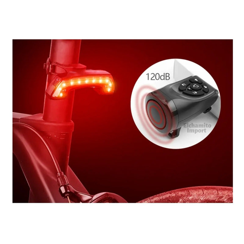 Luz Tracera Direccional Con Bocina Para Bicicleta