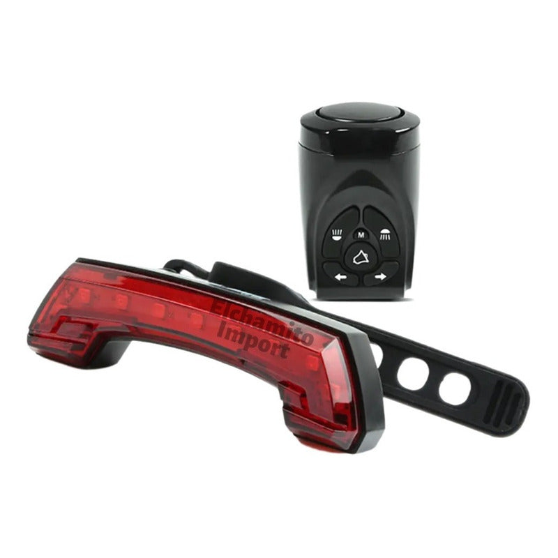 Luz Tracera Direccional Con Bocina Para Bicicleta