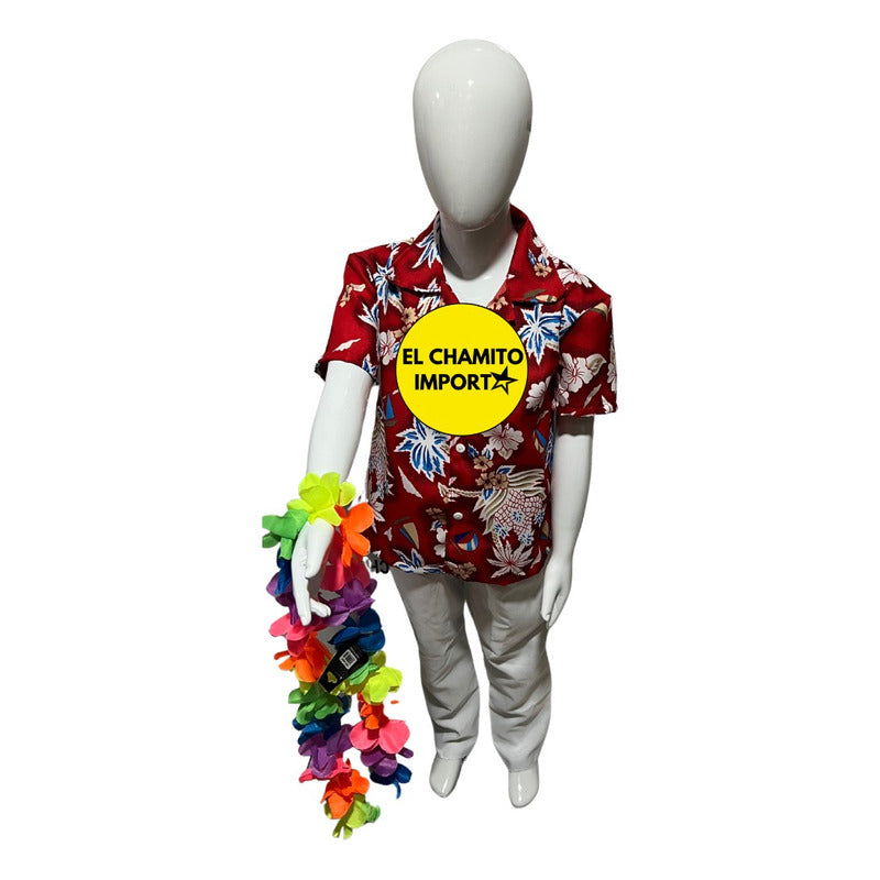 Traje Pascuense Niño Traje Pascuense Hawaiano 3 Pzas