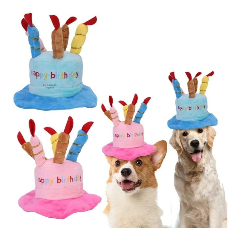 Gorro Cumpleaños Feliz Mascotas Perro Gato