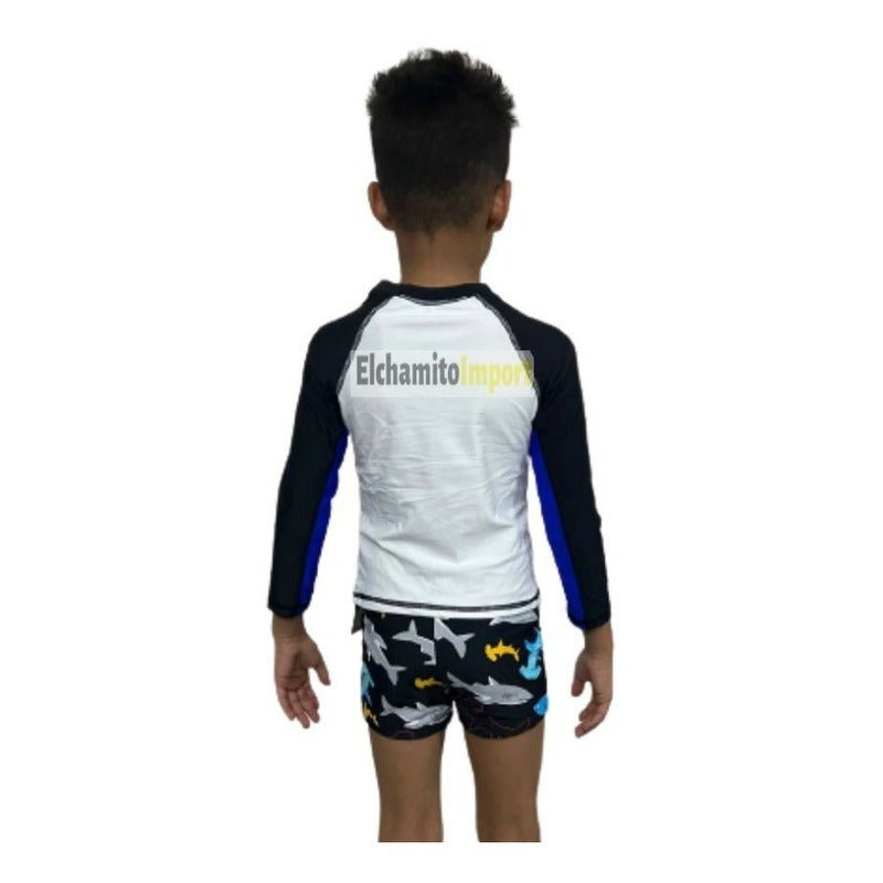 Traje De Baño Niño 2 Piezas Polera