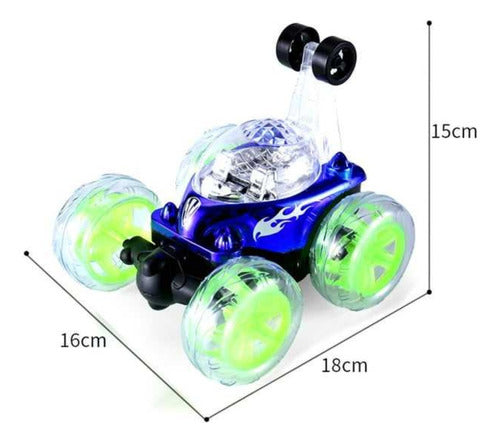 Auto Loco A Control Remoto Luces Sonido 360° Recargable Usb