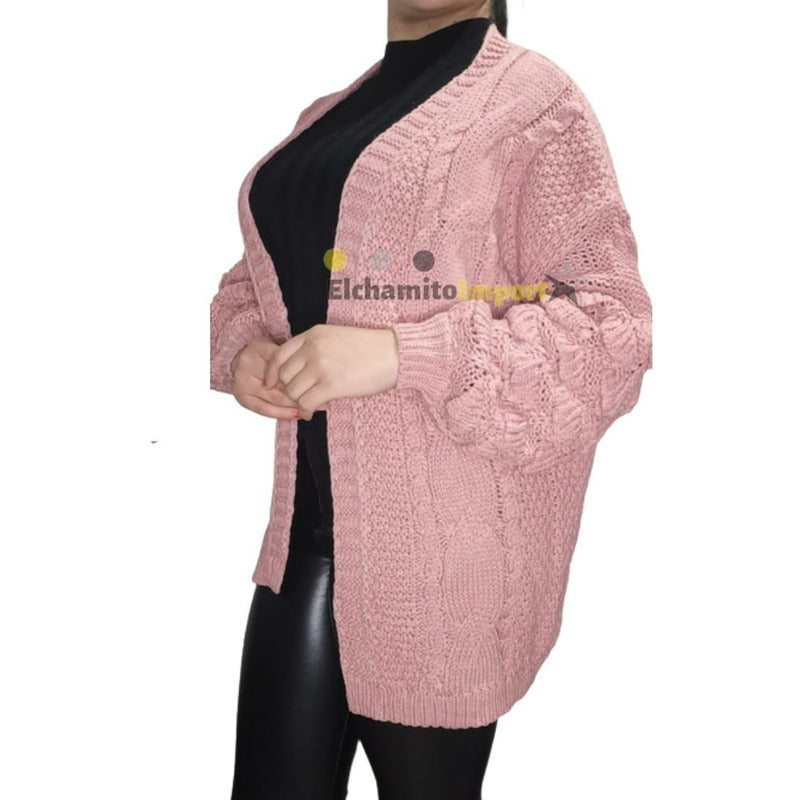 Chaleco Cardigans Manga Globo Lana Mujer