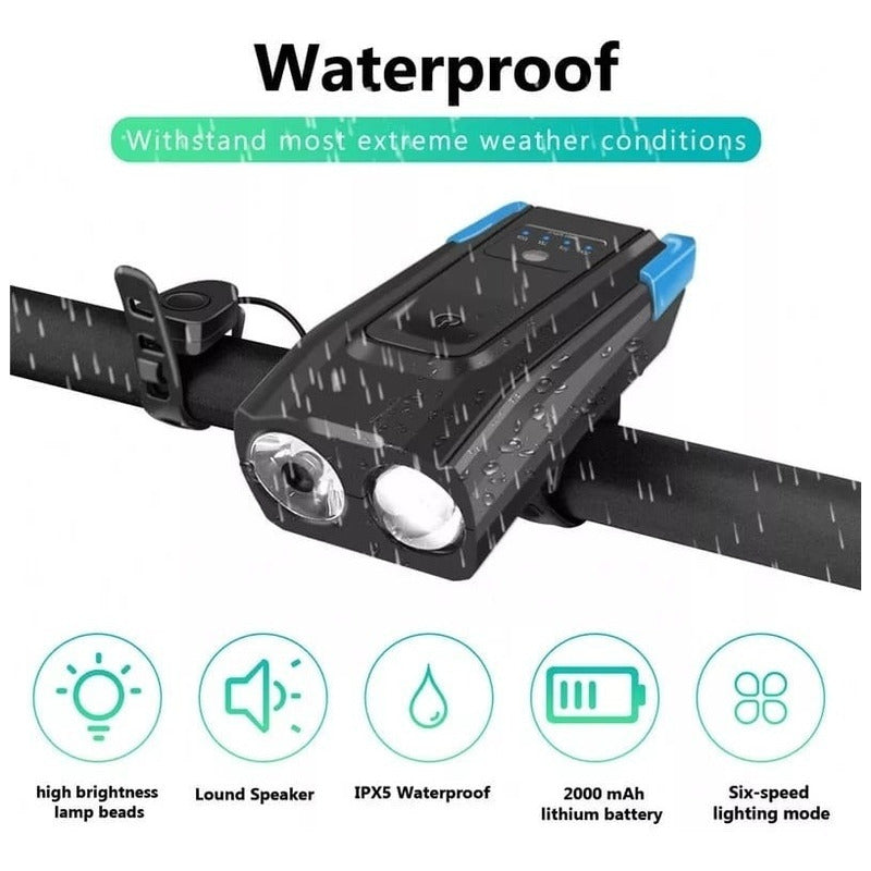 Luz Interna Delantera Bicicleta Recargable