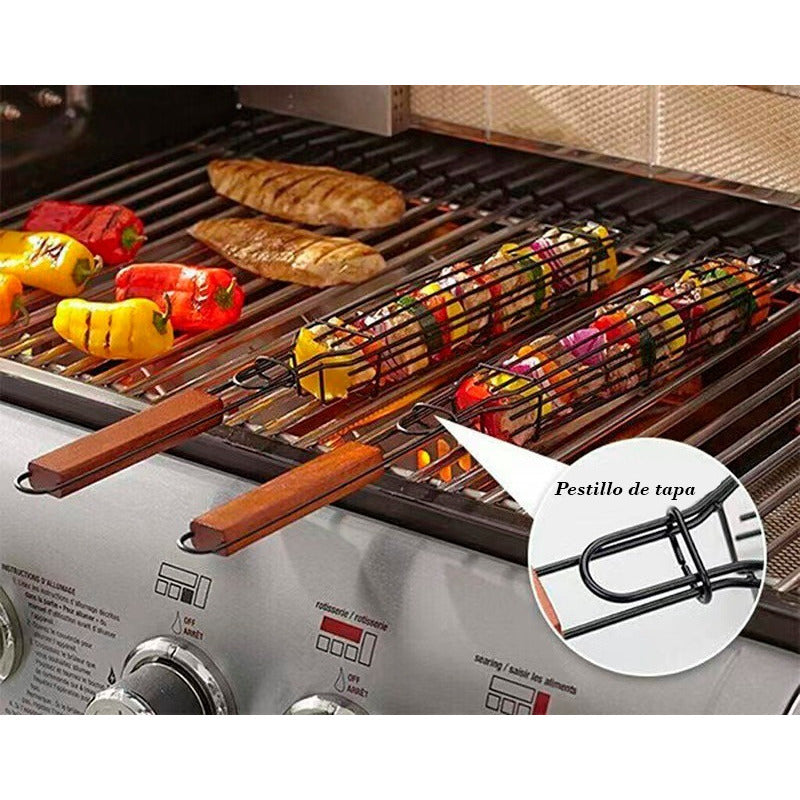 Clip De Malla Parrilla Verdura Carne Barbacoa