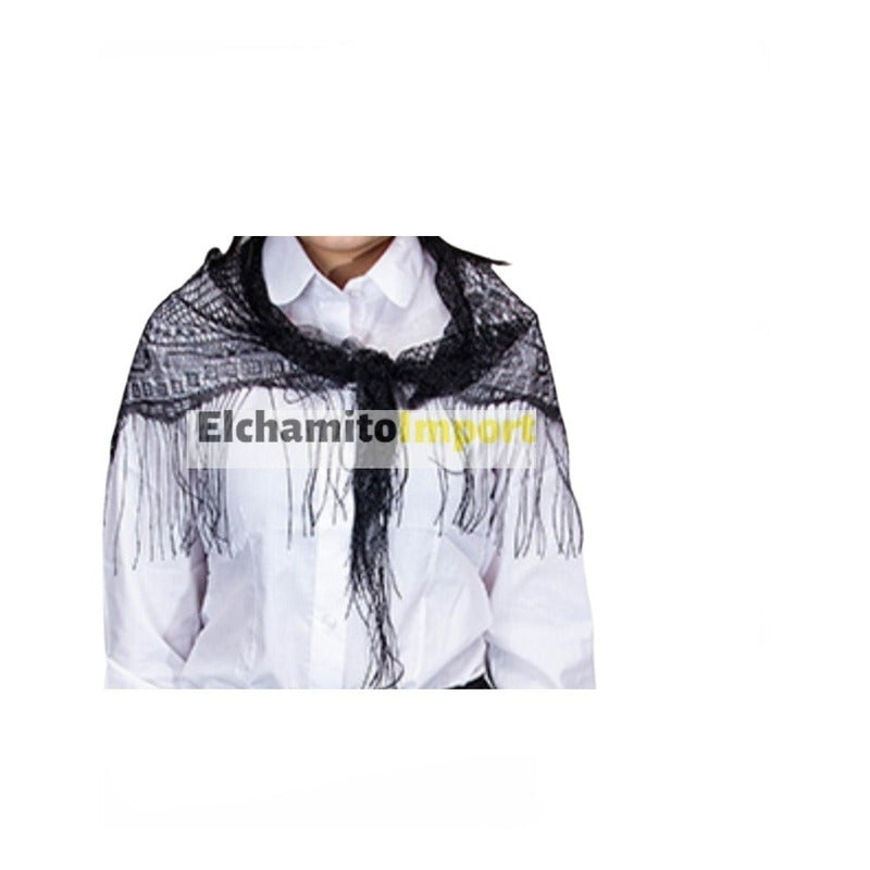 Puntilla Chal Traje Tipico Baile Chilote Niña
