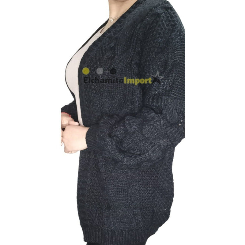 Chaleco Cardigans Manga Globo Lana Mujer