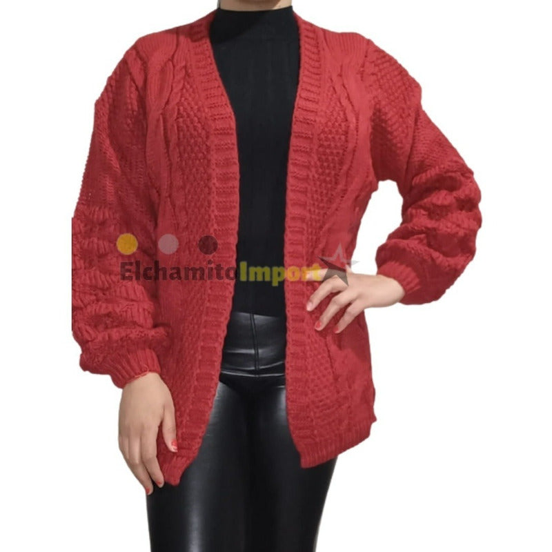Chaleco Cardigans Manga Globo Lana Mujer