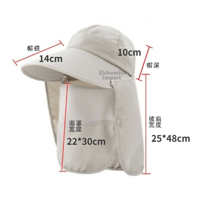 Sombrero Proteccion Cara Y Cuello Camping/caza/pesca