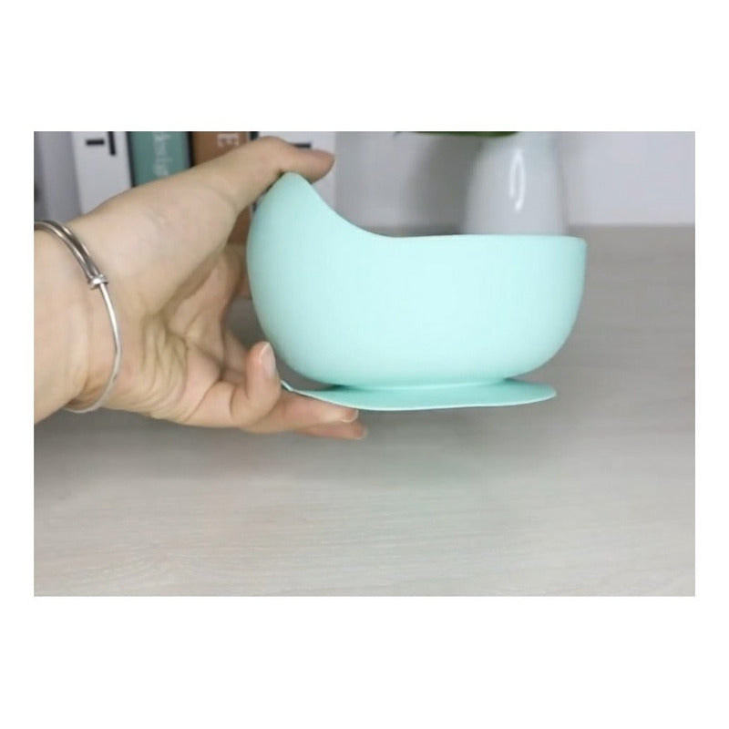 Bowl Plato + Cucharra Silicona Bebé