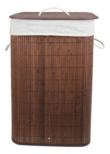 Cesto Ropa Rectangular Bambú
