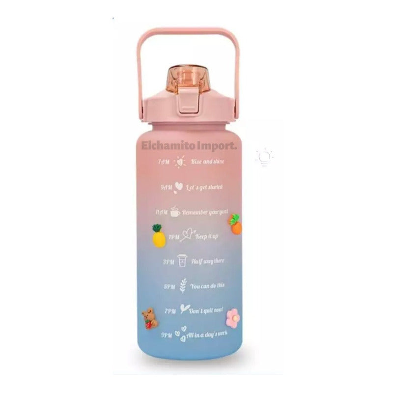 Botella De Agua Motivacional 2000ml + Botella 900ml