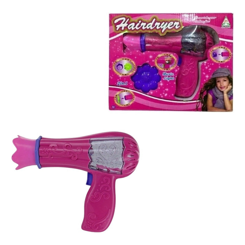 Juguete Secador De Cabello Para Niñas Con Luz Y Sonido