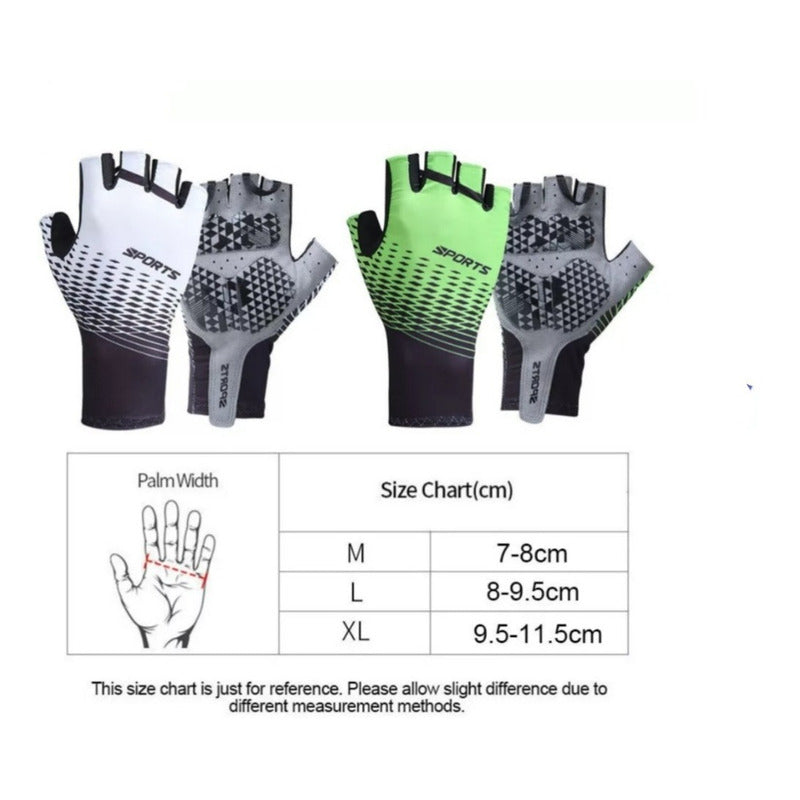 Guantes Medio Dedo Ciclismo Antideslizante
