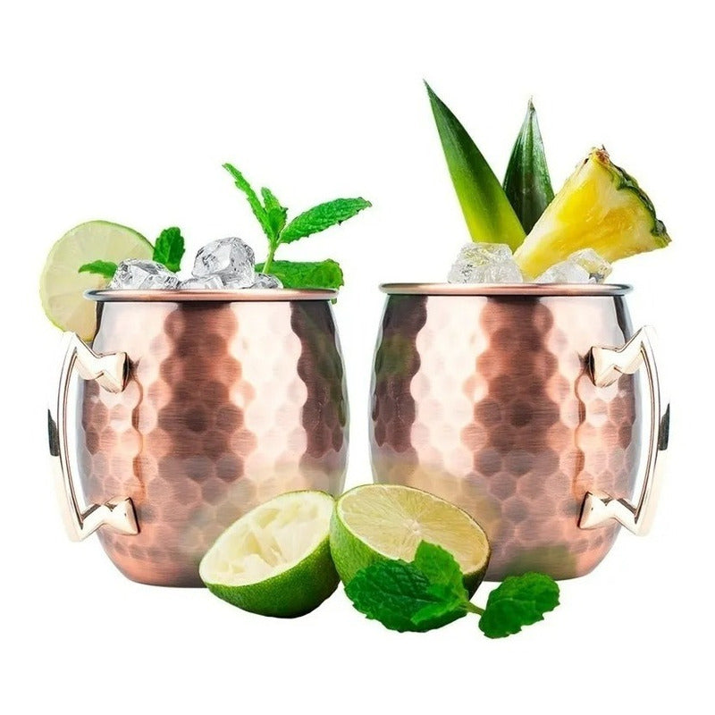 Set 2 Mugs Cobre Wayu Tragos Moscow Mule Mojito Bar 600ml