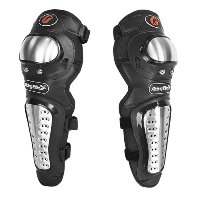 Kit Rodillera Y Codera De Acero Inxodable Para Motocicleta