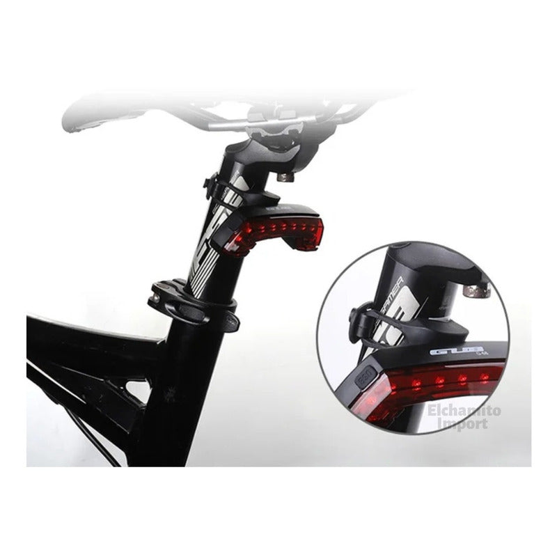 Luz Tracera Direccional Con Bocina Para Bicicleta