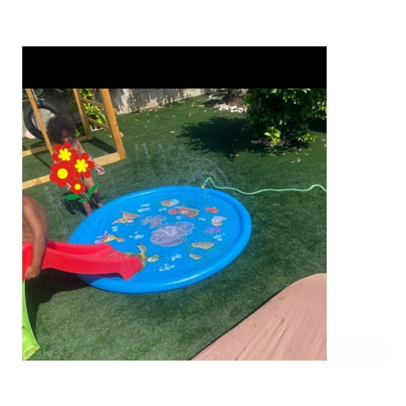 Piscina Alfombra Rociador 170x170cm Juego Infantil