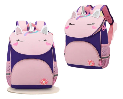 Mochila Infantil Escolar Unicornio/dinosaurio
