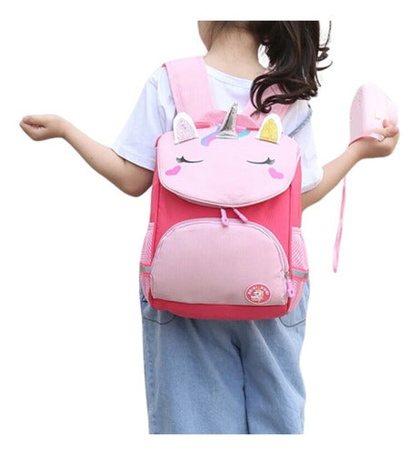 Mochila Infantil Escolar Unicornio/dinosaurio