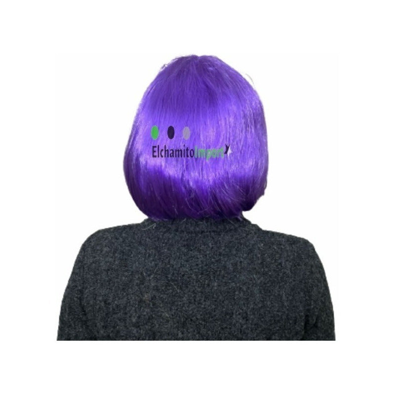 Peluca Sintética Colores Corta Ideal Para Disfraz