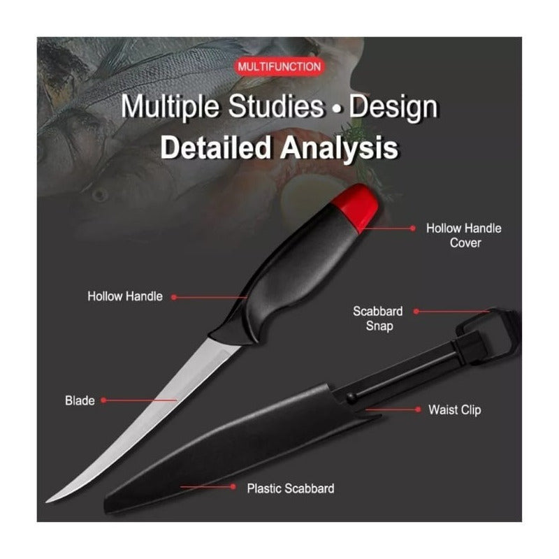 Cuchillo Camping Pesca Acero Inoxidable