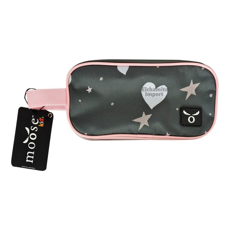 Pack Escolar Mochila + Estuche + Lonchera Moose Corazones