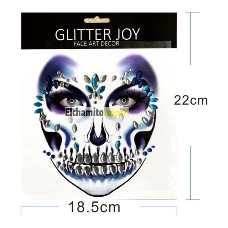 Face Sticker Gemas Cristales Rostro Cosplay Halloween