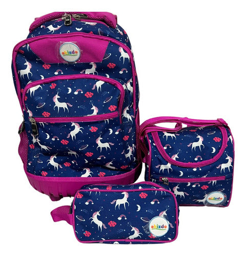 Pack Mochila Trolley + Lonchera + Estuche / Niños/ Ekizde