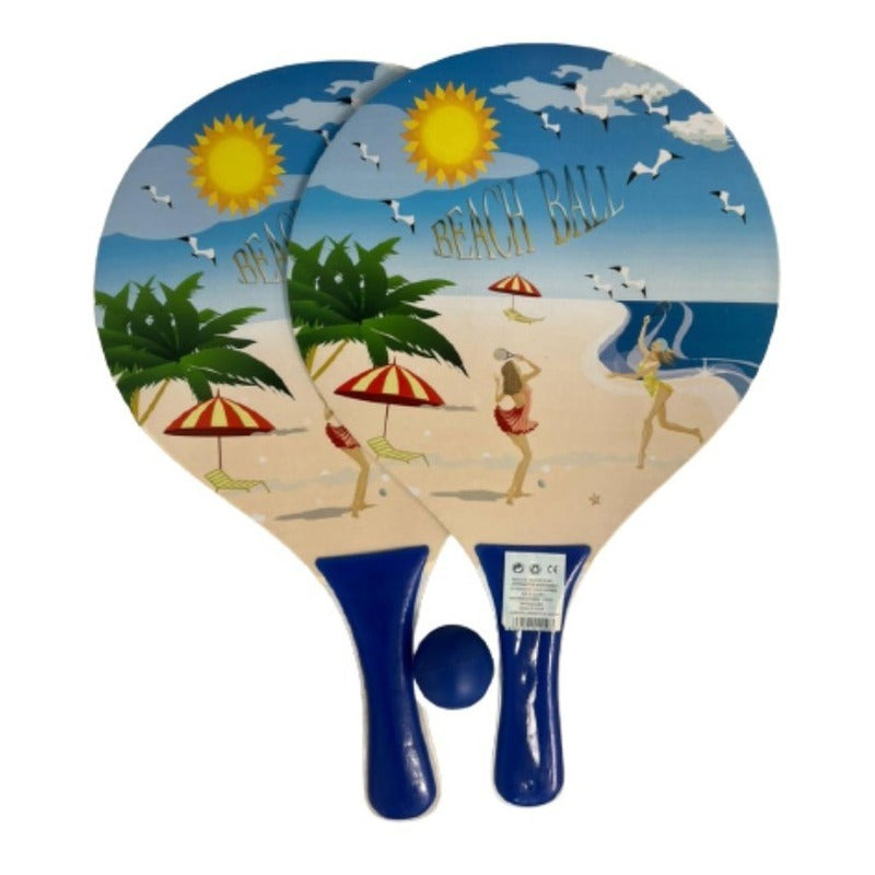 Set Paleta Raqueta Playera + Pelota