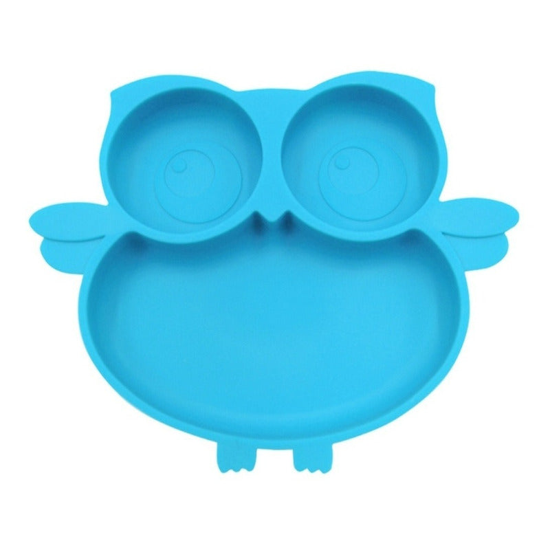 Plato Silicona Diseño Buho Niños