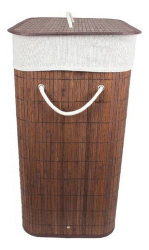 Cesto Ropa Rectangular Bambú
