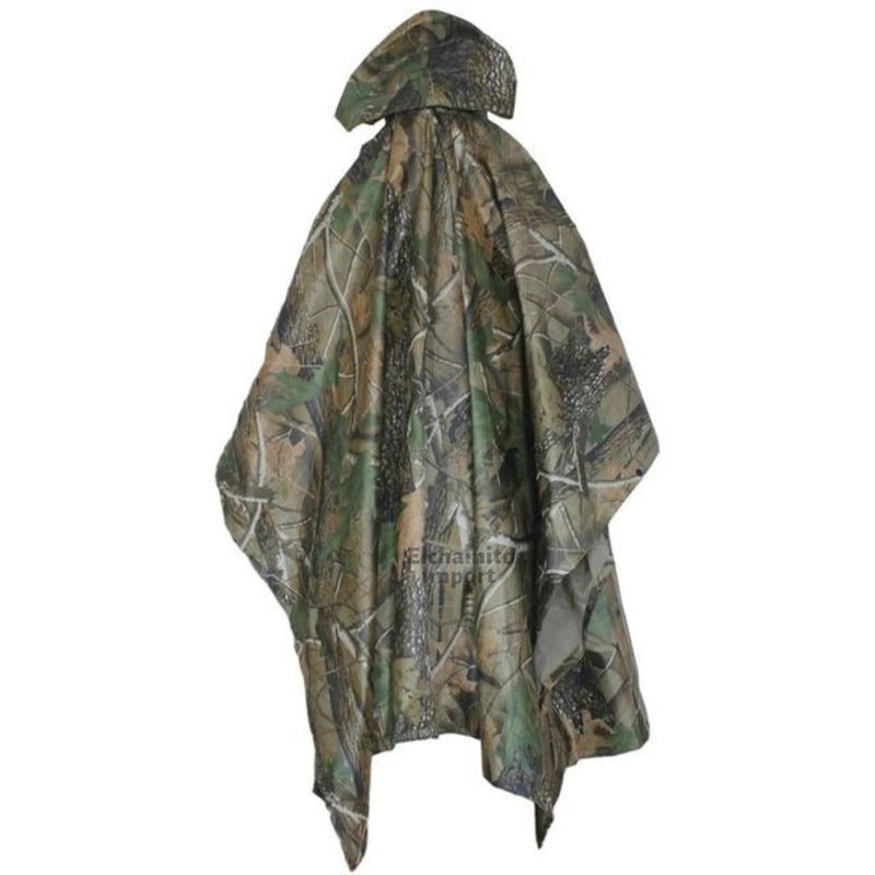 Poncho Capa Para Lluvia Impermeable Camuflado 140x100cm