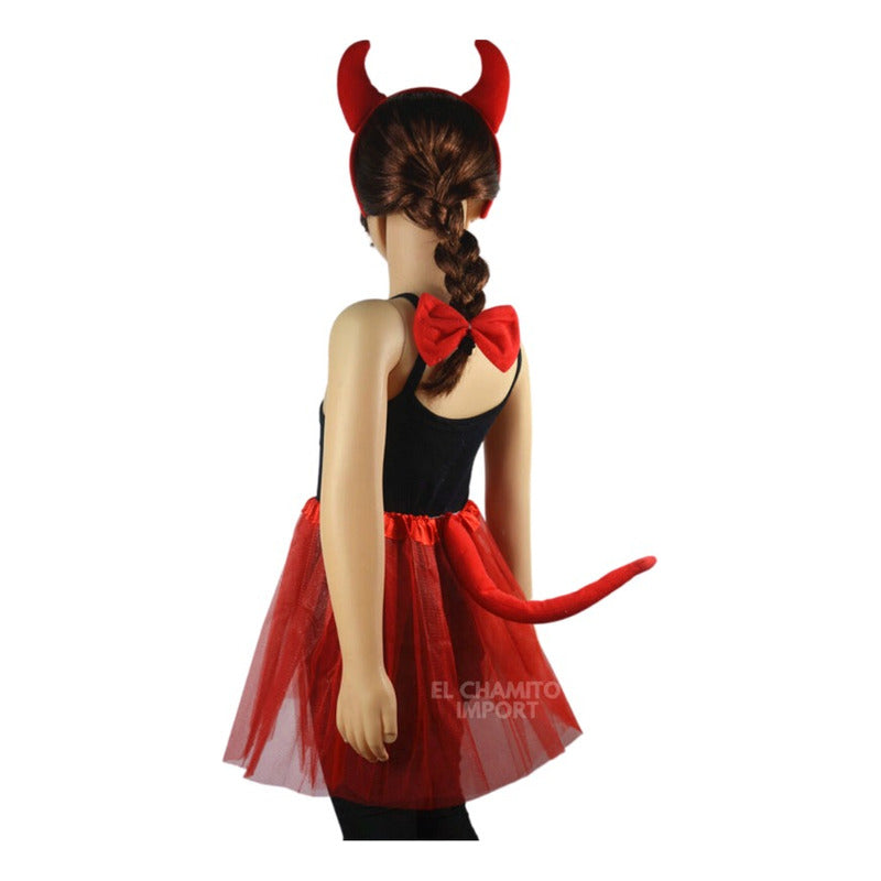 Disfraz De Diablita Con Tutu Cosplay Para Niñas