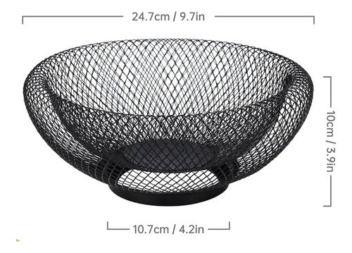 Cesta De Frutas Verduras Centro De Mesa Cocina 24cmx10cm