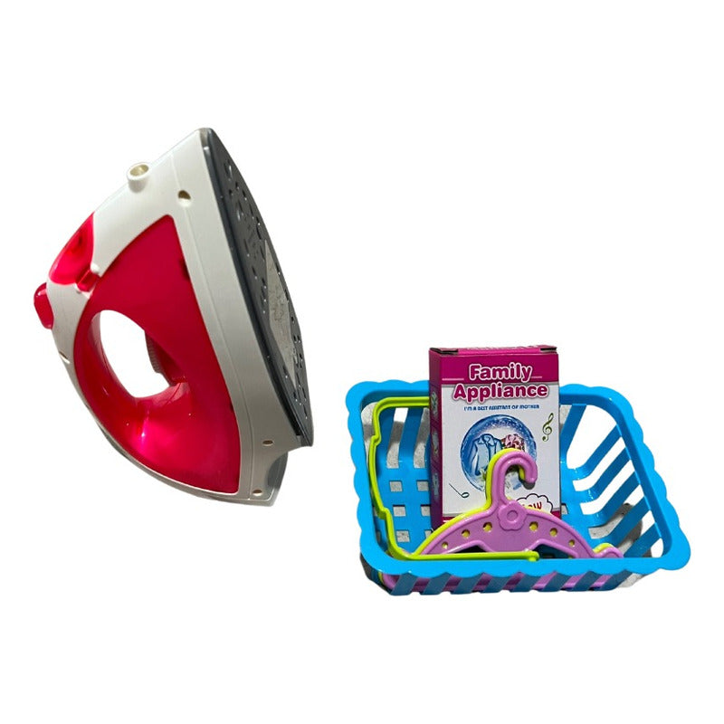Set Juguete Tabla Planchar Con Plancha Niñas Rosado