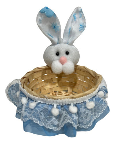 Canasto De Pascua Conejo + Paja
