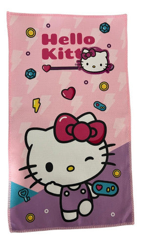 Set Higiene Dental Toalla + Cepillo Hello Kitty Escolar Niña