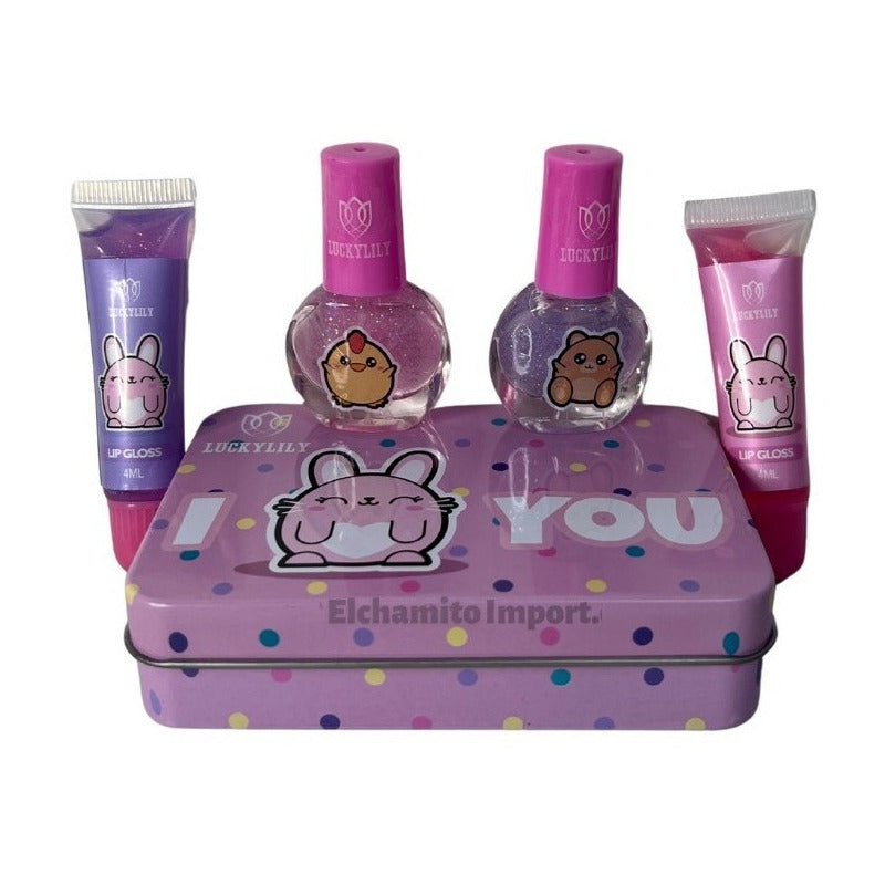 Set Maquillaje Niñas Esmaltes - Labial