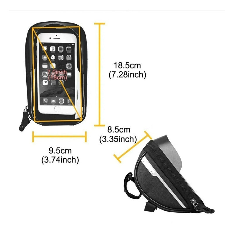 Estuche Bolso Porta Celular Bicicletas Lbl Negro