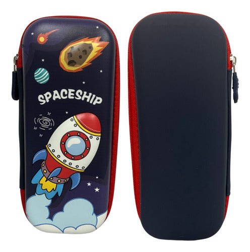 Estuche Escolar Diseño 3d Organizador Para Niños