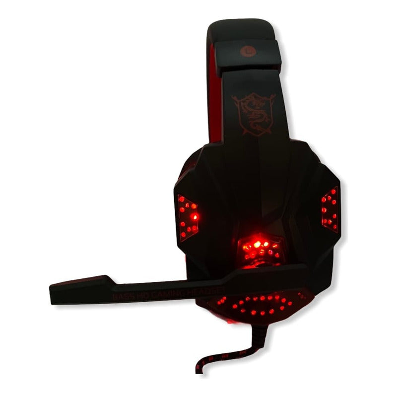 Audífonos Gamer Soyto Sy830 Para Ps4/pc/xbox/smartphone Rgb Rojo