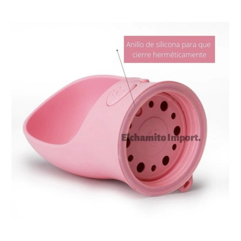 Bebedero Botella Agua Mascota Taza Hidratación Paseo 350ml