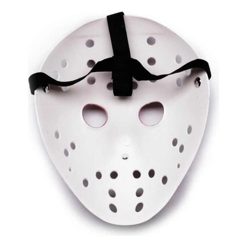 Set Jason Vorhees Máscara Sierra Terror Halloween Blanco