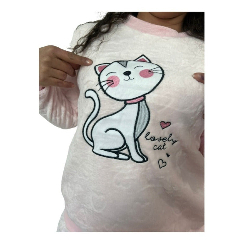 Pijama Mujer Invierno - Polar 2 Piezas Diseño