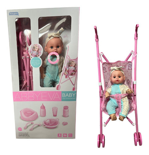 Muñeca Bebe Juguete Hace Pipi, Sonido Con Coche