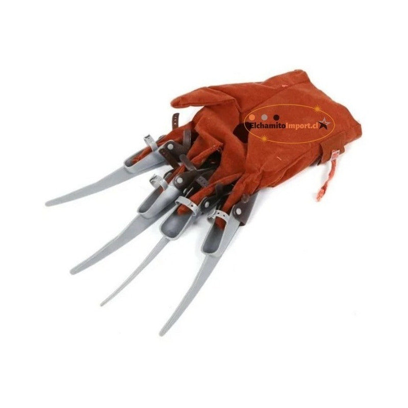 Guante Disfraz Garra Cuchillas Pesadilla Freddy Krueger Cafe-plateado