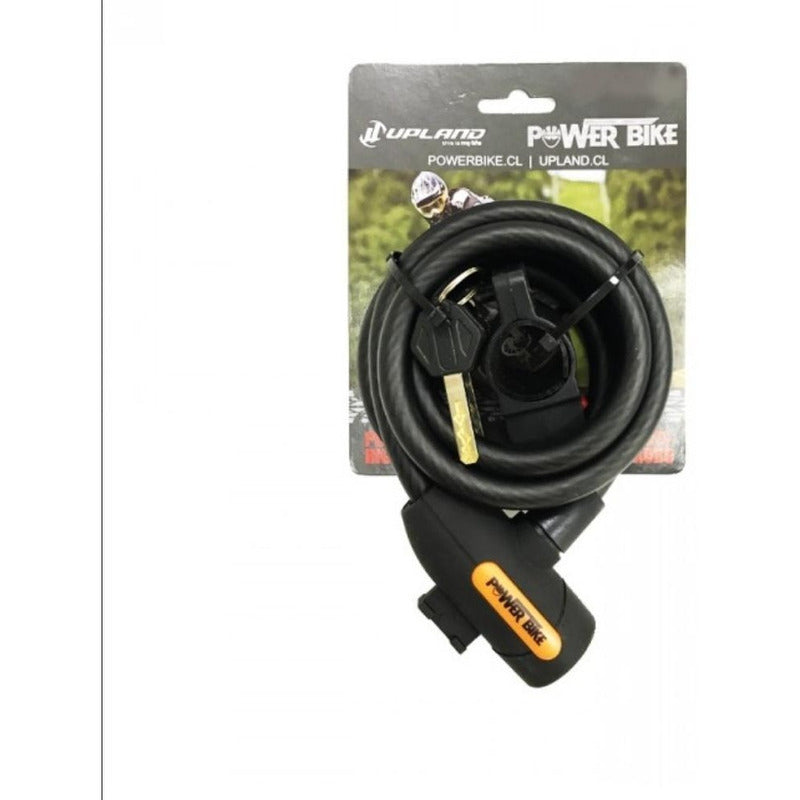 Candado Cable Alta Seguridad Powerbike Bicicleta Negro