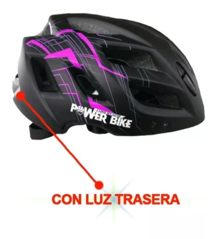 Casco Power Bike con Luz + Soporte de Celular