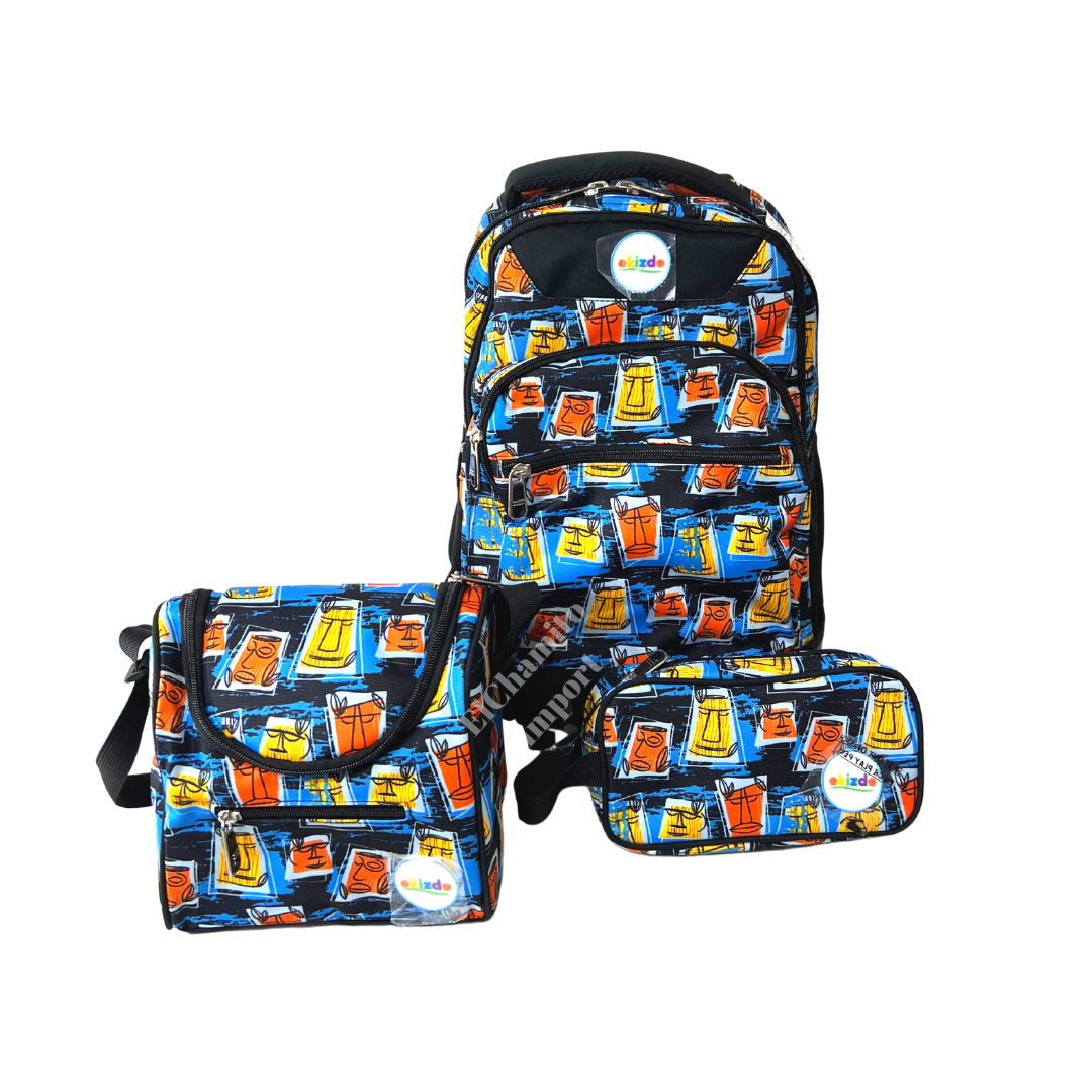 Pack Mochila Trolley + Lonchera + Estuche / Niños/ Ekizde